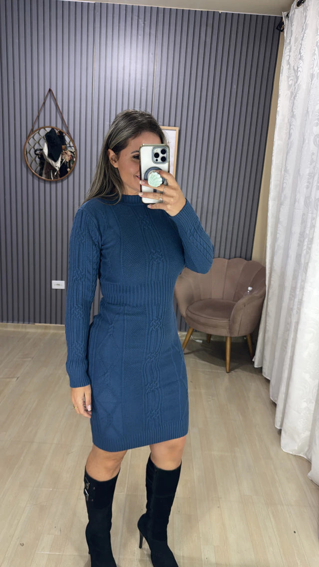 Vestido modal tricô