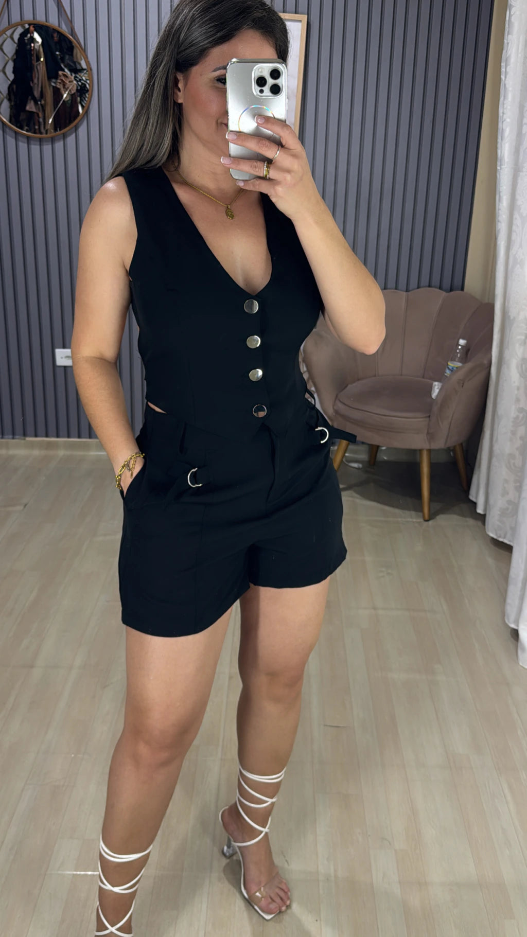 Conjunto Alfaiataria Shorts